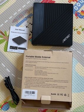 RoHS Portable External CD/-RW DVD- RW Drive - Black